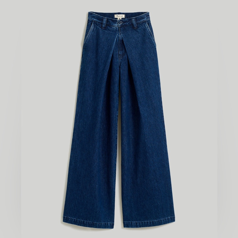 Madewell extra wide leg trouser jeans in poyner wash size 23